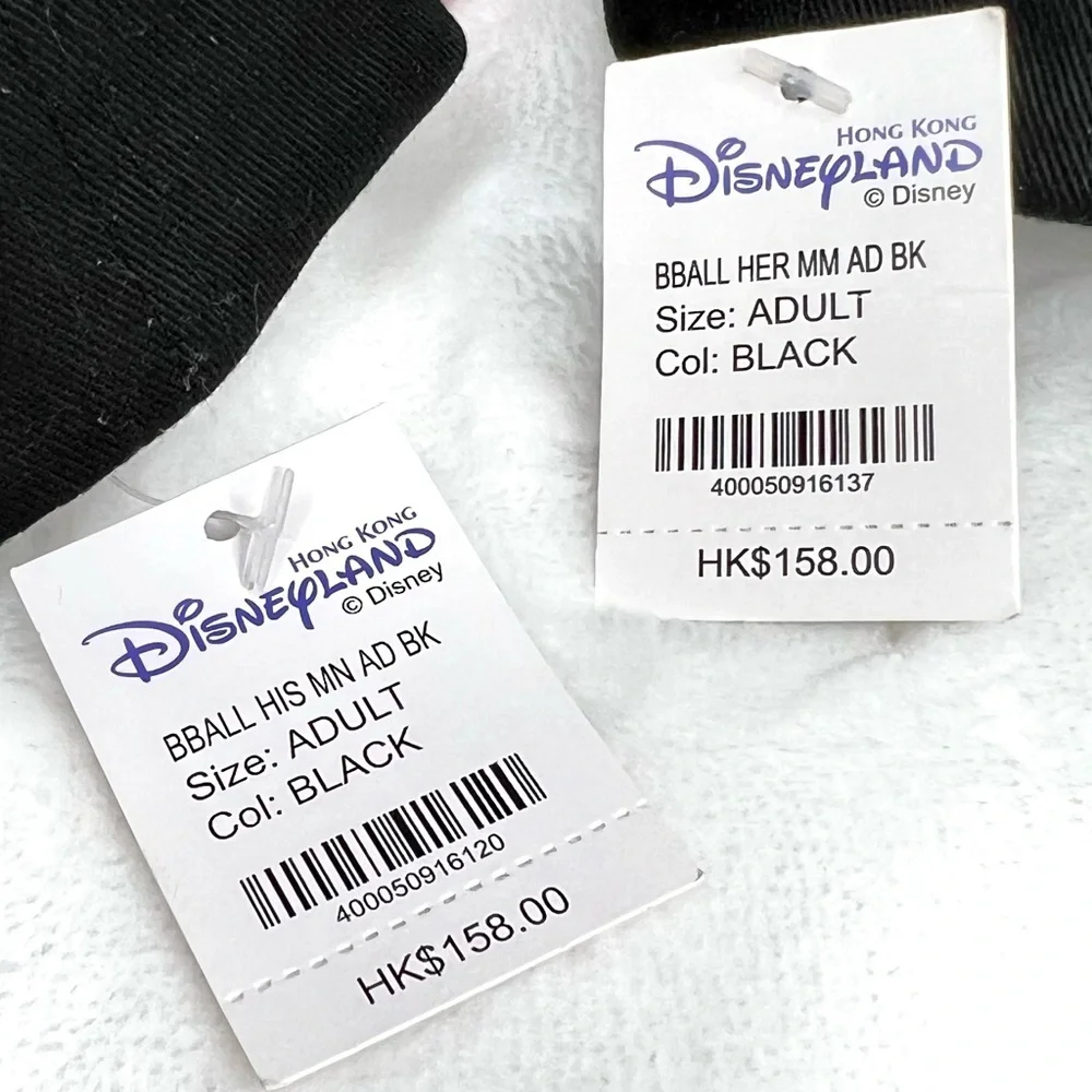 Disney New Hong Kong Disneyland I'm His Minnie I'm Her Mickey Couple's Hats NWT - Picture 11 of 17